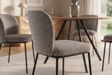 Stuhl LYON Metallgestell schwarz graubeige