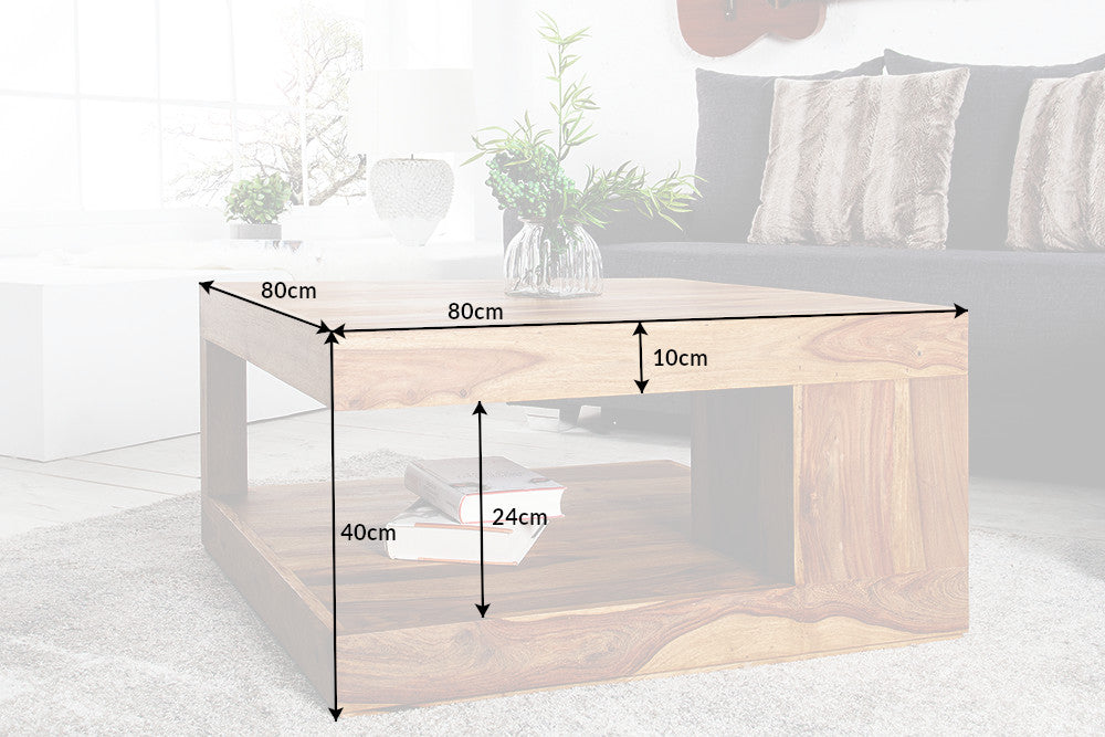 Coffee table GIANT L 80x80cm sheesham