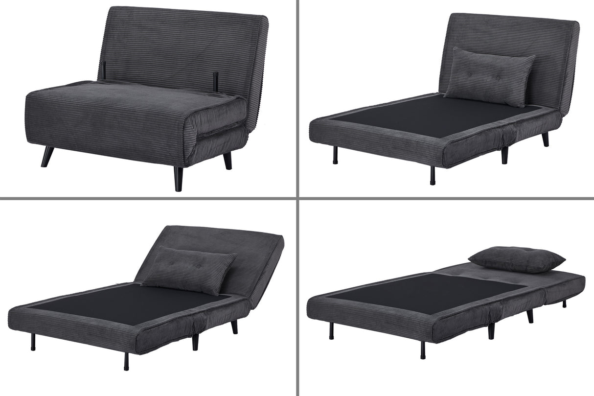Schlafsessel SMART MULTIFUNCTION 100cm Cord grau