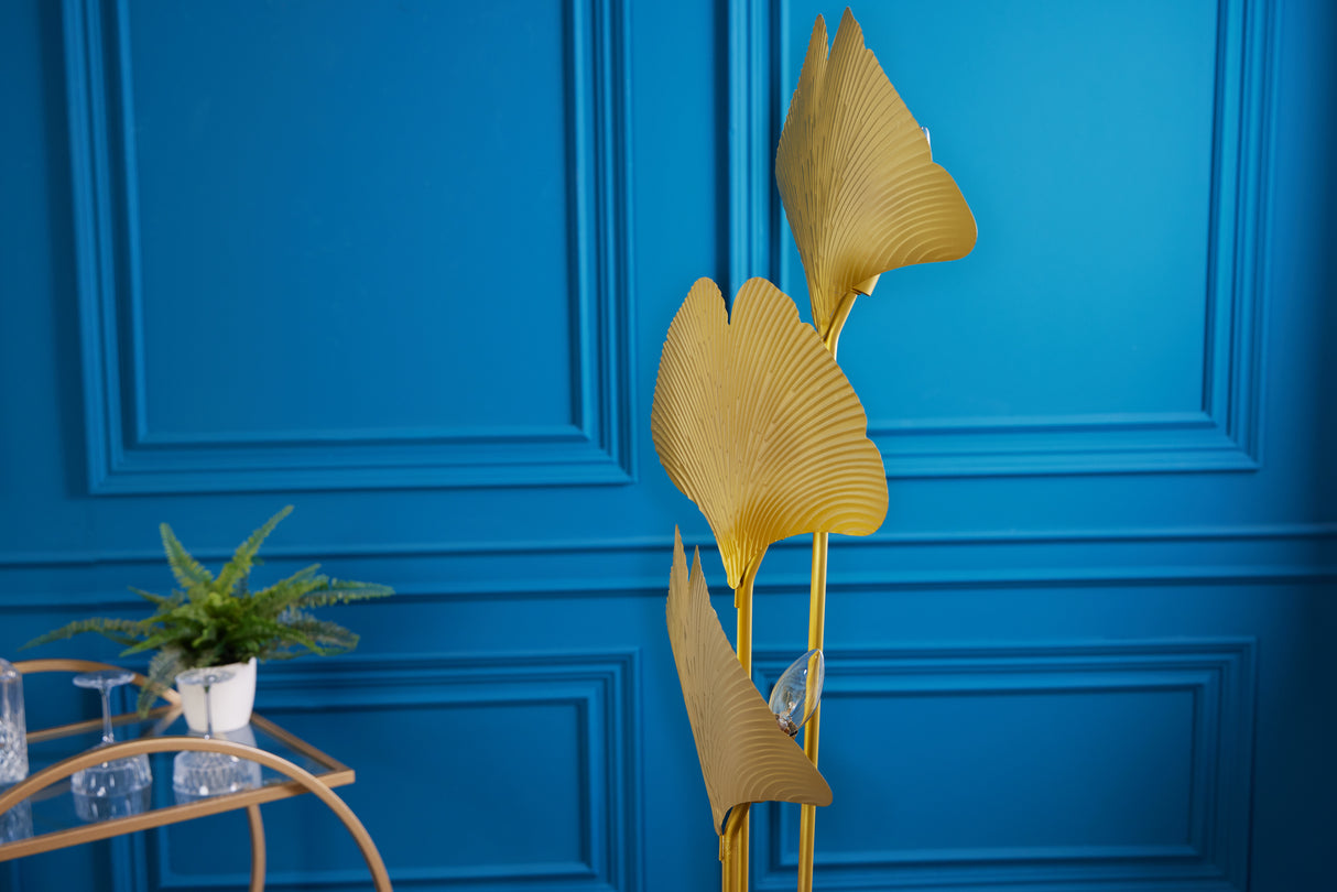 Stehleuchte GINKGO 160cm gold