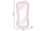 Wall mirror ALICE II 100cm pink
