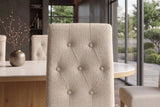 Chair CASA w/ neck roll bouclé tweed beige