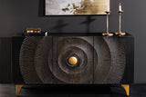 Sideboard GOLDEN SUNSET 140cm 3D Mangoholz schwarz