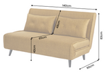 Sleeping chair SMART MULTIFUNCTION 140cm velvet mustard yellow