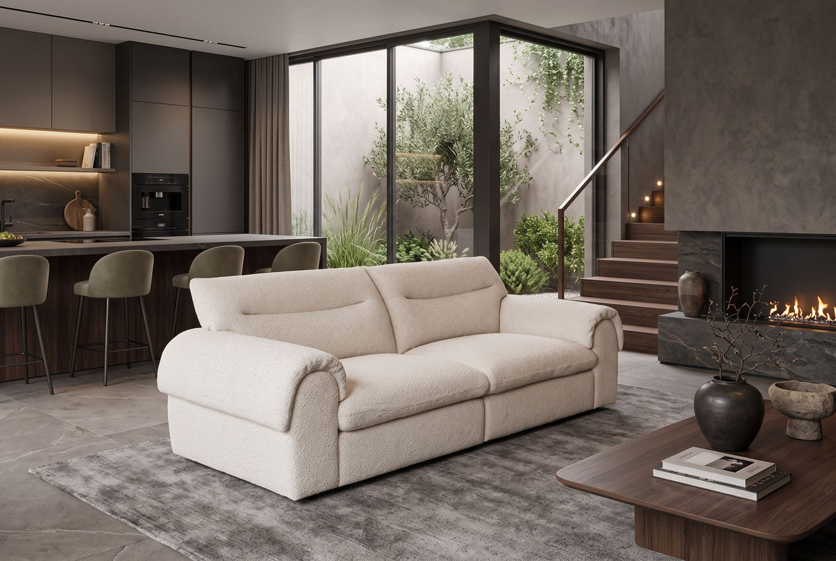 Sofa SIXTH SENSE 245cm 4-seater bouclé beige