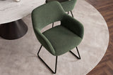 Chair MUSTANG with armrests cord green