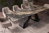 Esstisch INFINITY 180-220-260cm ausziehbar Keramik Marmoroptik taupe