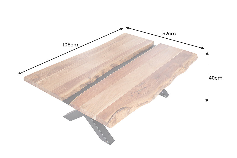 Coffee table AMAZONAS 110cm massive acacia wood