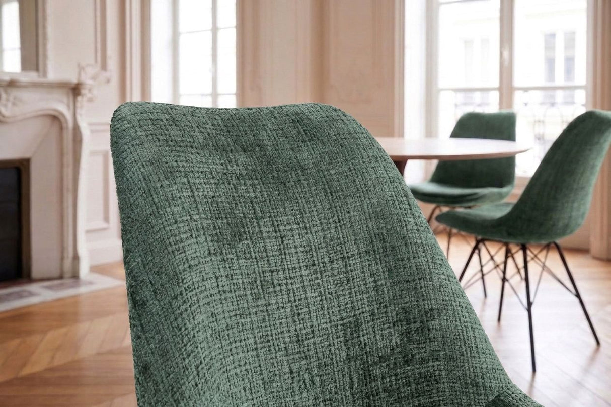 Chair SCANDINAVIA MEISTERSTÜCK  textured fabric green