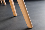 Chair SCANDINAVIA MEISTERSTÜCK beech wood legs transparent black artificial leather