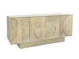 Sideboard ART DECO 170cm 3D Mangoholz naturweiß