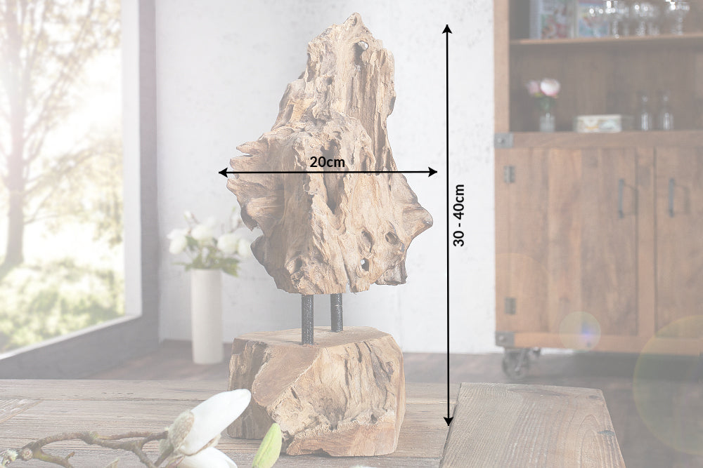 Ornament FLAMME 30-40cm Teakholz