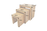 Beistelltisch MAKASSAR 25-45 cm 3er-Set Mangoholz honigfarben lasiert