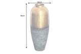 Vase ORIENT XL 75cm gold mit Patina im Hammerschlag-Design