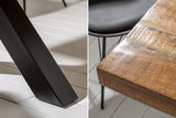 Dining table IRON CRAFT 160cm X-legs mango wood natural
