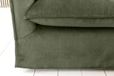 Sofa HEAVEN 200cm 3-Sitzer Federkern abnehmbarer Bezug Cord grün