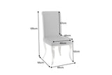 Chair MODERN BAROCK w/ silver legs velvet grey