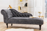 Recamiere CHESTERFIELD 170cm velvet grey