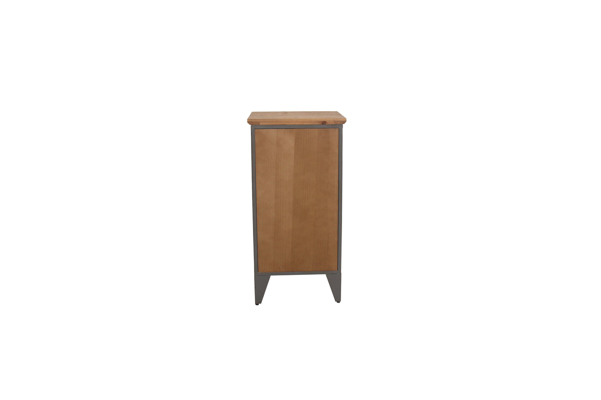 Cabinet NAUTILUS 80cm pine wood metal vintage brown