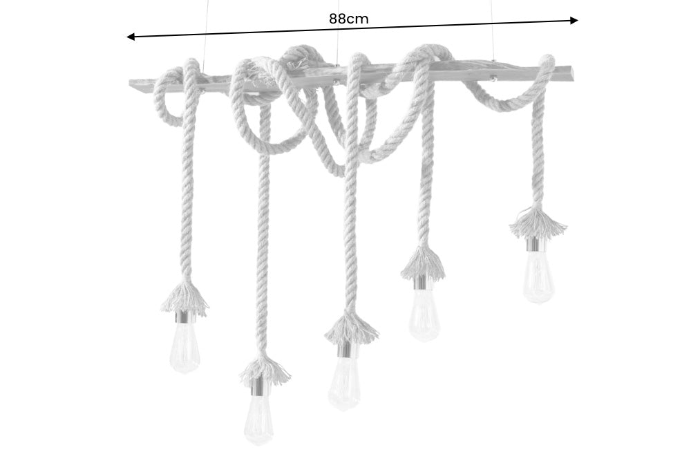 Pendant lamp SEVEN SEAS II 90cm for 5 bulbs