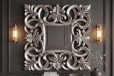 Wall mirror VENICE BAROCK 75cm antique silver