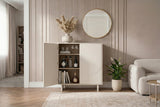 Highboard SAVOY 130cm 3D w/ white marble ceramic top