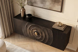 Sideboard GOLDEN SUNSET 180cm 3D hanging mango wood black