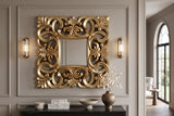 Wall mirror VENICE BAROCK 75cm antique gold