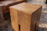 Side table CASTLE 45cm mango wood brown honey finish