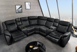 Cinema armchair HOLLYWOD 5-seater artificial leather black