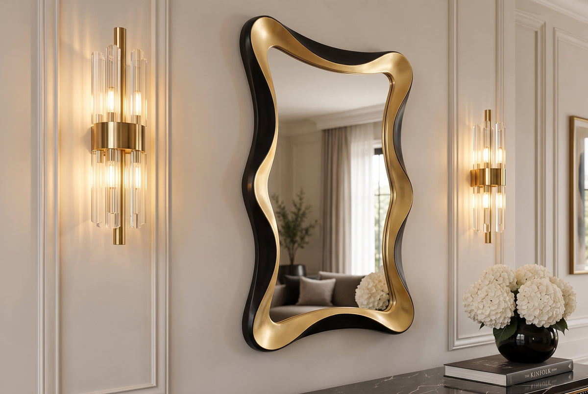 Wandspiegel ALICE 120 cm schwarz gold
