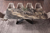 Esstisch INFINITY 180-220-260cm ausziehbar Keramik Marmoroptik taupe