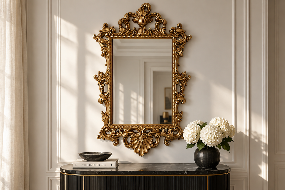 Wall mirror OPULENT 125cm gold
