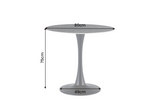 Bistro table LYON 80cm round ceramic grey