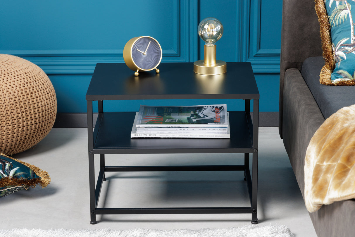 Side table DURA STEEL 50cm powder-coated metal black