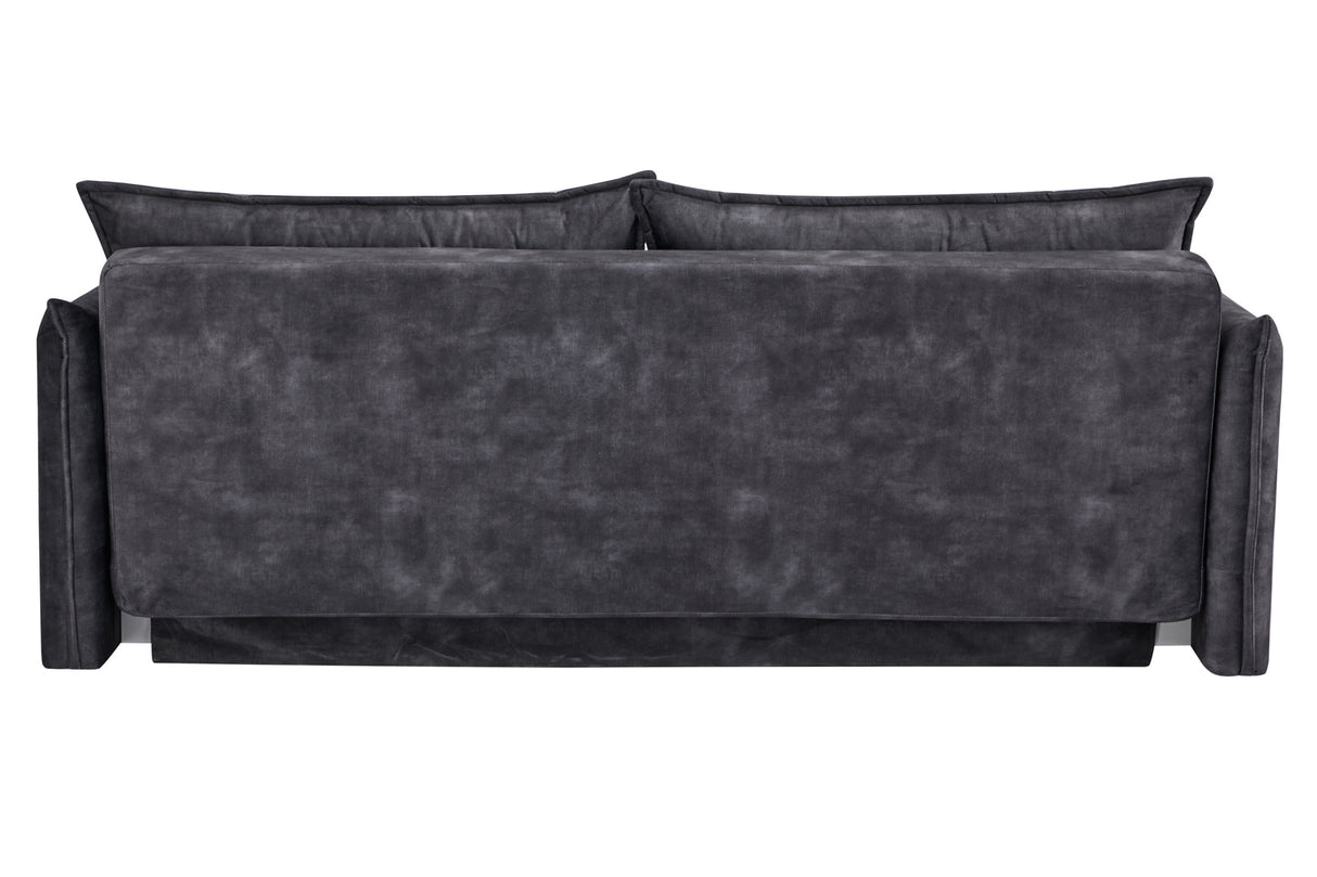 Schlafsofa APARTMENT 215cm 3-Sitzer Samt grau