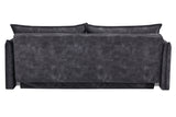 Schlafsofa APARTMENT 215cm 3-Sitzer Samt grau