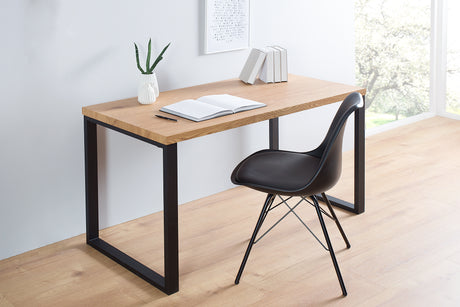 Office desk OAK DESK 120cm oak black iron frame