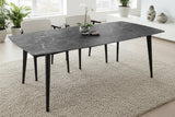 Dining table MILANO 160cm ceramic anthracite marble