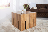 Stool side table CASTLE 45cm wild oak