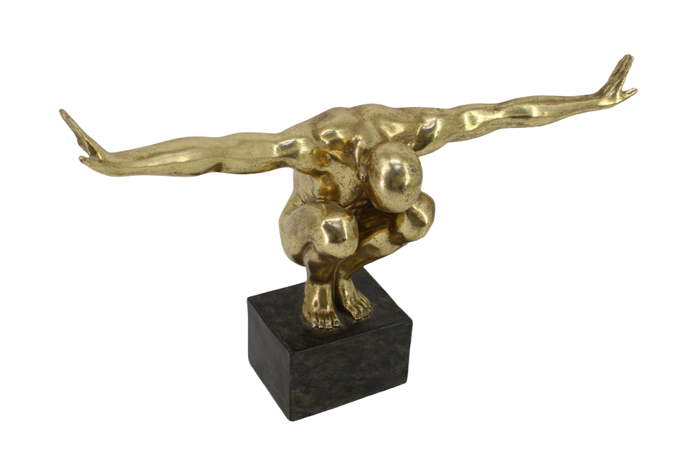 Dekofigur TURMSPRINGER 50cm gold