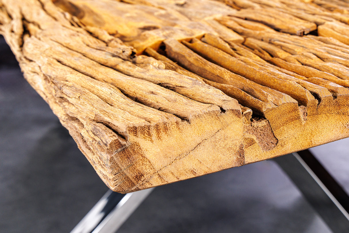 Esstisch BARRACUDA 220cm 40mm Teakholz ohne Hartglasplatte
