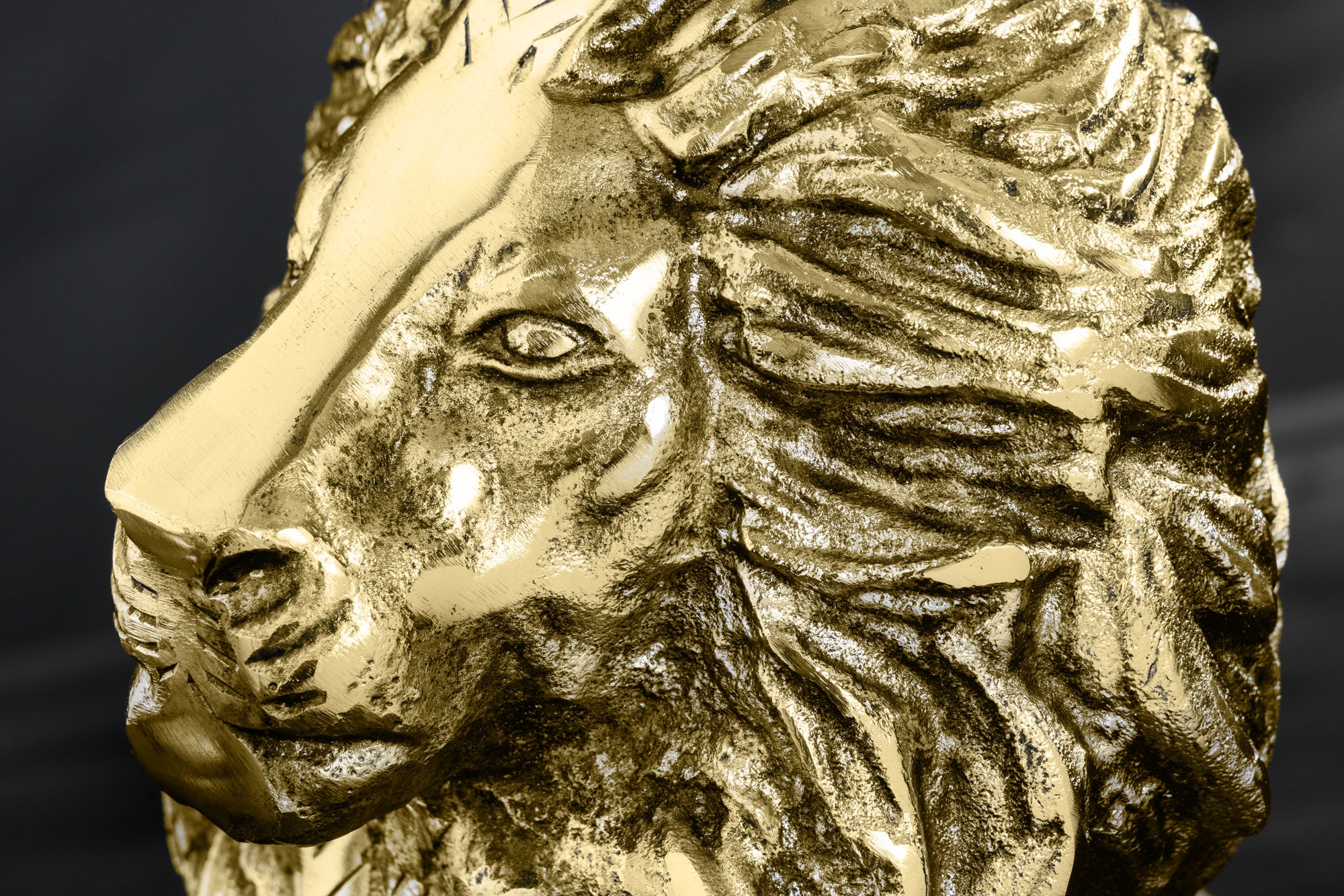 Masă laterală WILDLIFE LION 60cm auriu antic [13]