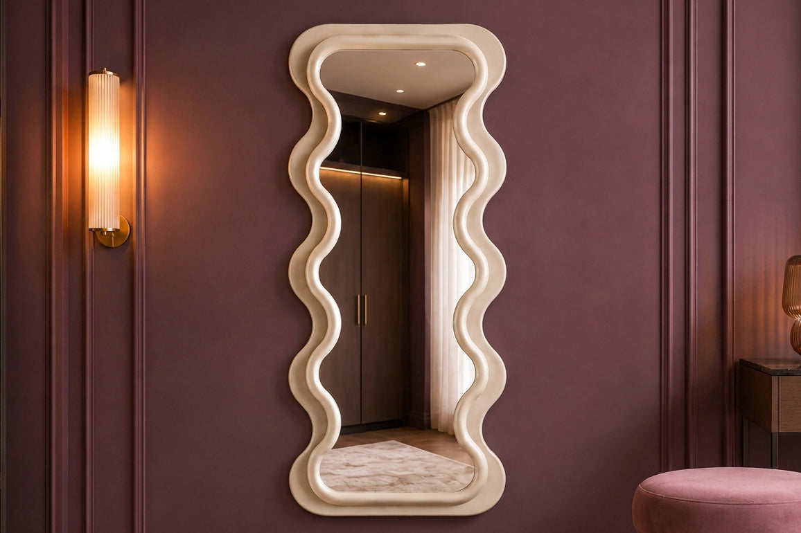Wall mirror CURVY 160cm greige