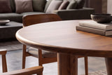 Esstisch ARTE 120cm rund skulpturale Beine Mangoholz braun