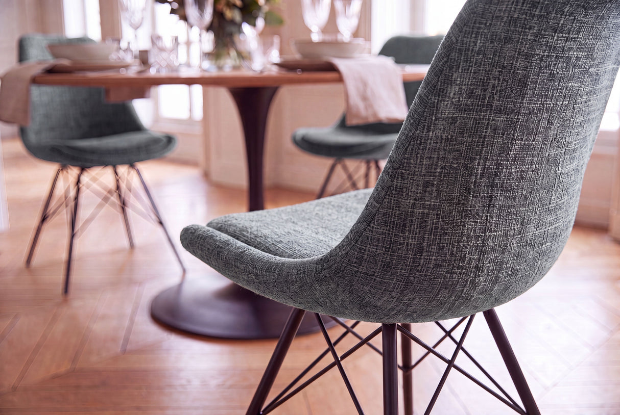 Chair SCANDINAVIA MEISTERSTÜCK  textured fabric grey
