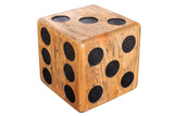 Side table stool CUBE 40cm mindi wood natural