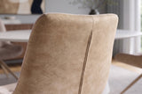 Chair DIVANI retro style velvet microfibre champagne beige