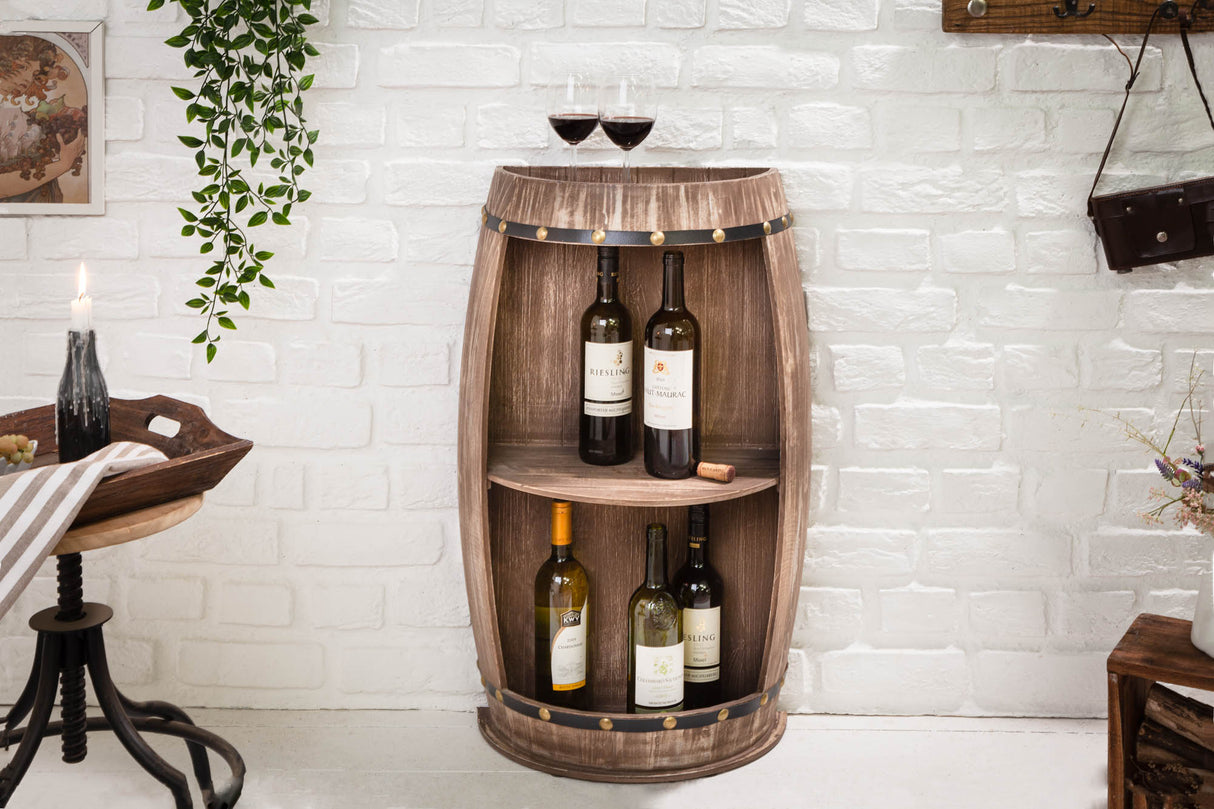 Wine shelf half BODEGA 80cm massive fir wood