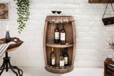 Wine shelf half BODEGA 80cm massive fir wood